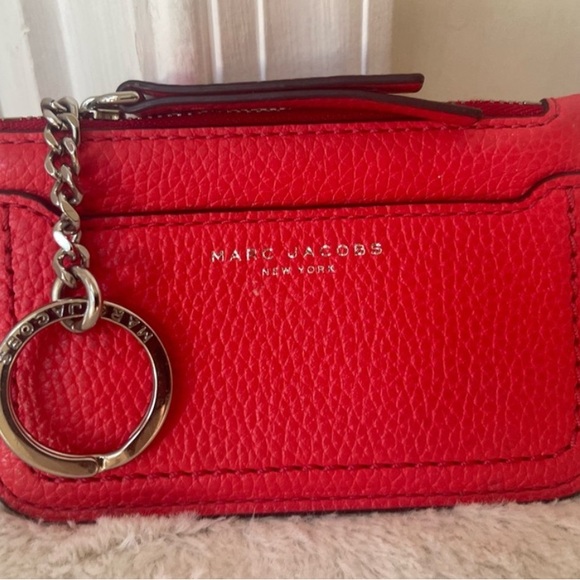Marc Jacobs Red Leather Key Pouch - Picture 2 of 8